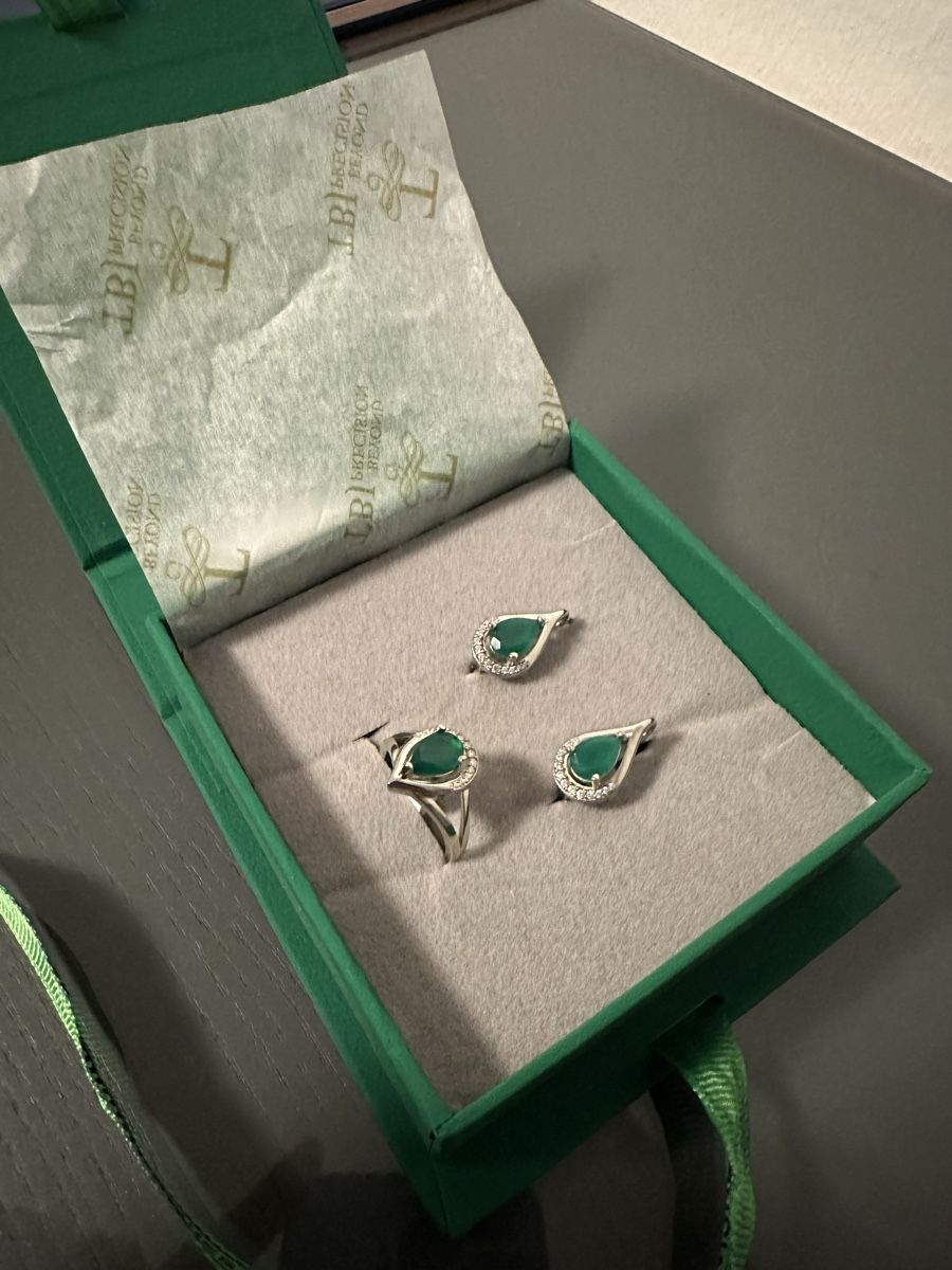 Sonstiger Schmuck: Sehr schöne Echt Silber 925 Set mit Echt Achat Stein – Neu und originalverpackt aus Zollikofen von Ushurma