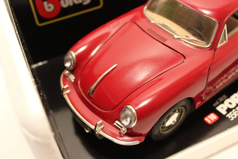 Porsche 356 B Coupé 1961 – Miniature Bburago 1/18, Rouge, Dans Boîte D'origine