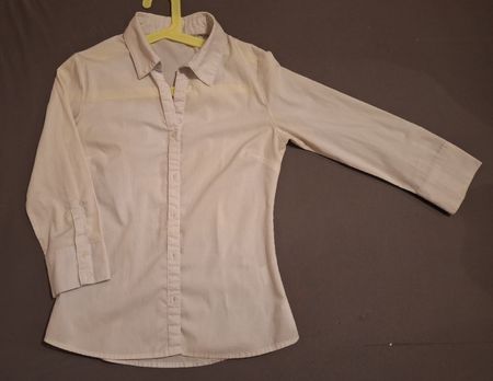 Zebra Bluse / Hemd mit 3/4-Ärmeln – Gr. XS
