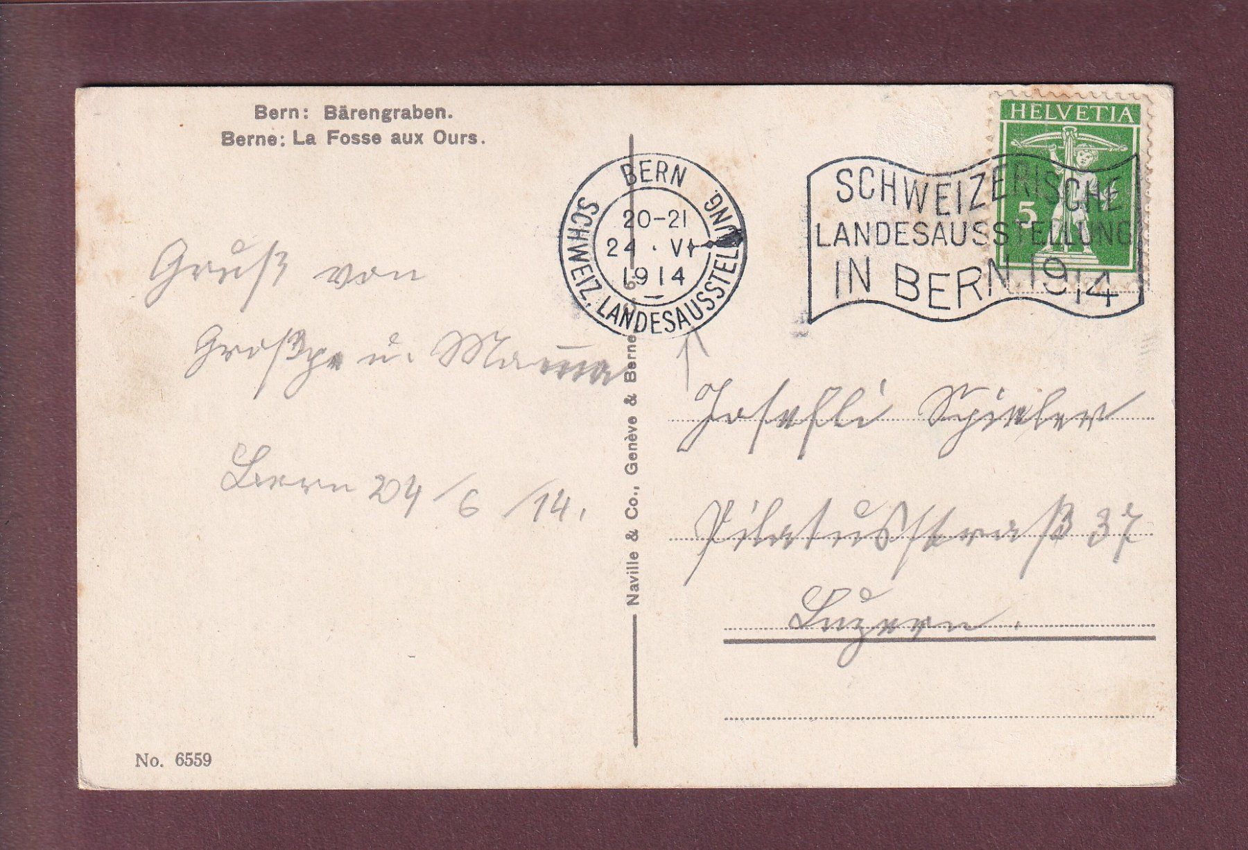 Cartes postales: BERN - Bärengraben - 1914 – D'occasion à Pully par nicecards 1