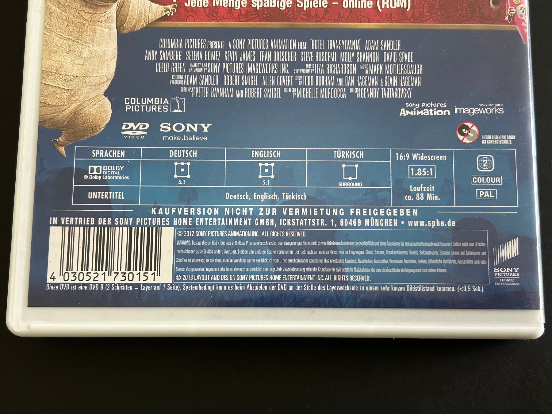Tutti i DVDs: HOTEL TRANSSILVANIEN [DVD] – Usato da Dietlikon venduto da Mankai 5
