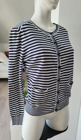 Katestorm Strickjacke, blau-weiss gestreift, M/38 Top!