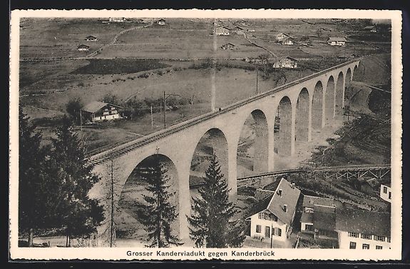 Cartoline postali: Frutigen, Kanderviadukt gegen Kanderbr – Usato da Berlin venduto da bartko-reher