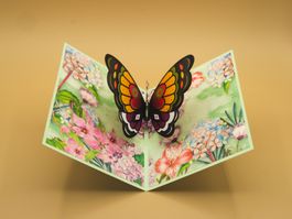 Carte 3D pop-up. Papillon
