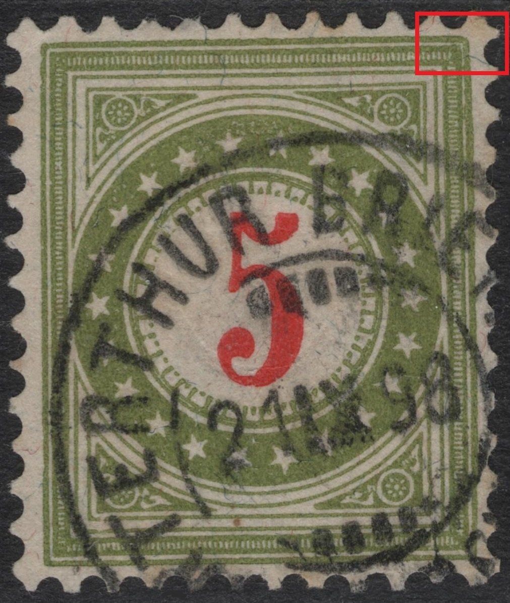 Tous les timbres: 5 Rp. Portomarke mit Plattenfehler – D'occasion à Eglisau par Chperfins