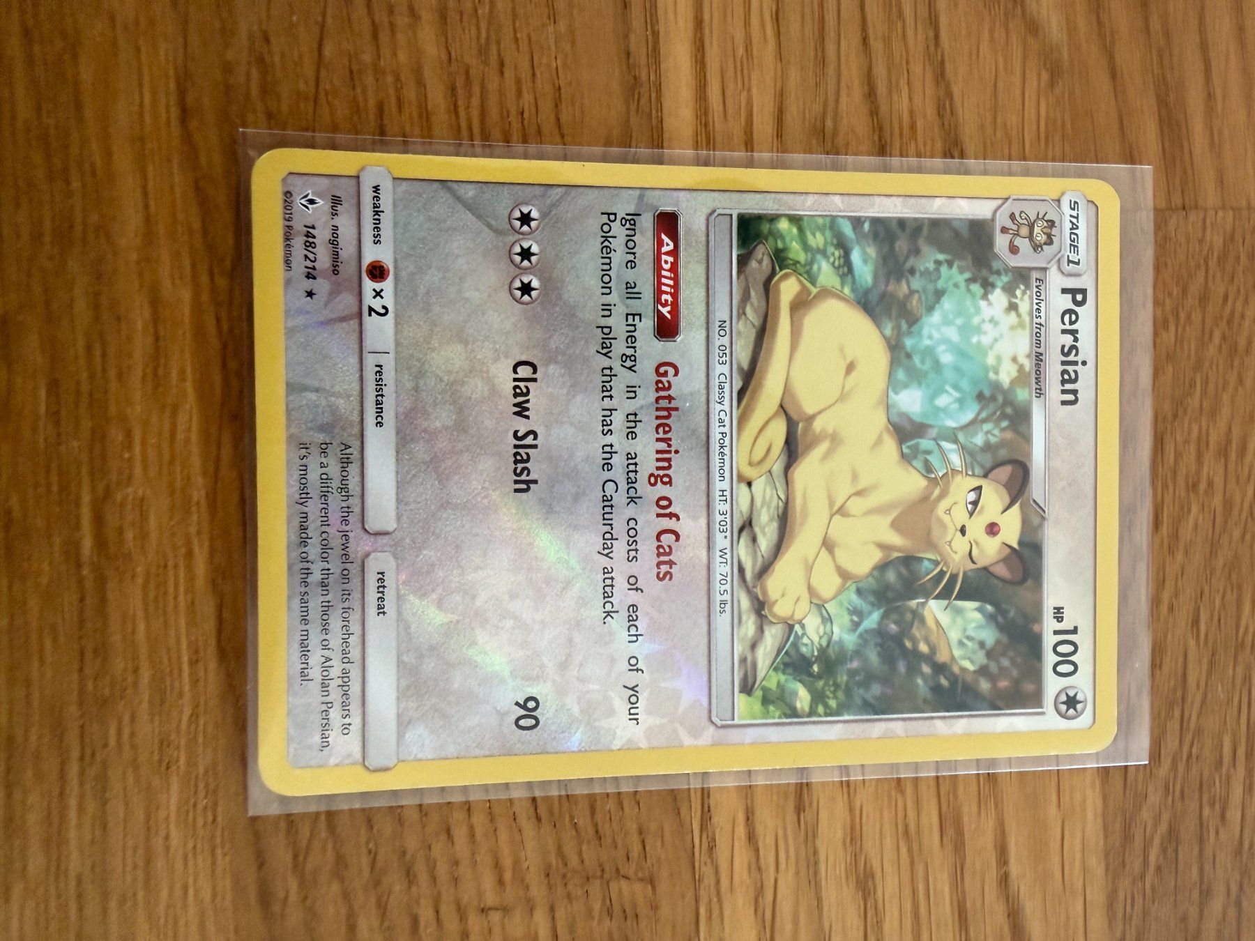 Pokémon Carte collezionabili: Persian 148/214 – Usato da Amriswil venduto da sim_nlb6