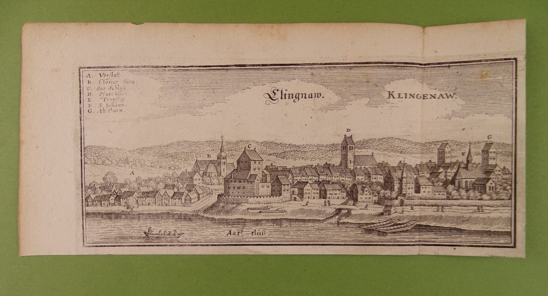 Incisioni: KLINGNAU, KUPFERSTICH 1654 – Usato da Grüningen venduto da Kartensammler