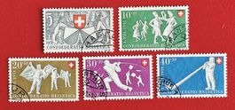 PRO PATRIA SATZ 51 - 55 MIT SCHÖNEN STEMPEL 1951