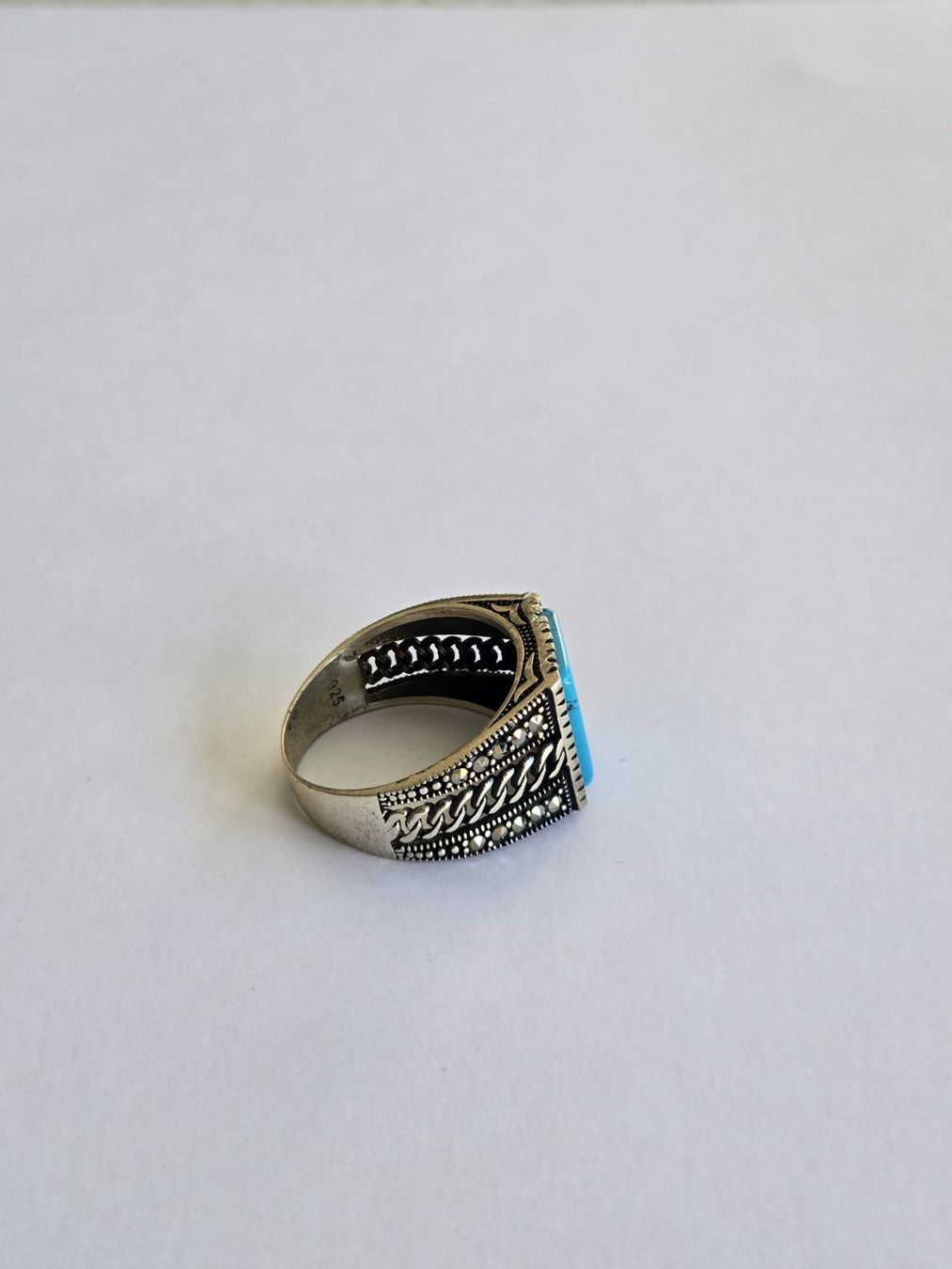 Anelli: Bague en argent, Turquoise, taille 60 – Nuovo e nell'imballaggio originale da Neuchâtel venduto da NIDAVELIR 2