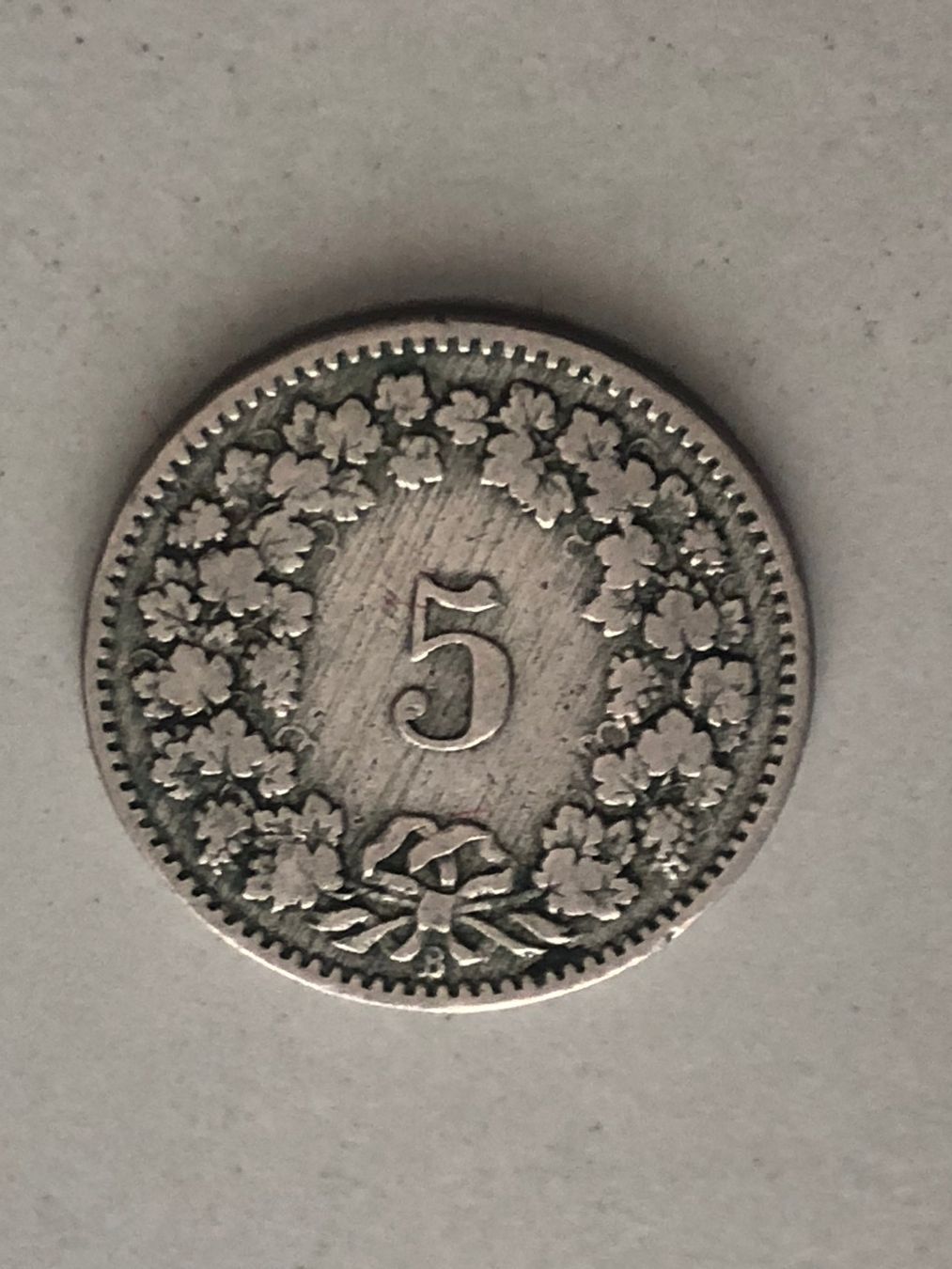 Toutes les monnaies: 5 Rp. 1892 – Défectueux à Schötz par Odpa 1