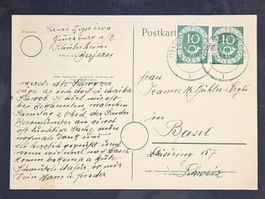 CL25 Carte Postale + Timbre Allemagne 1953