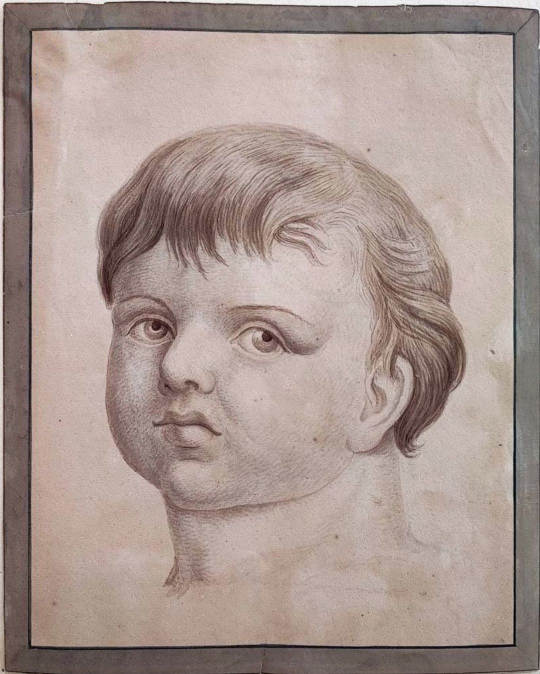 Dipinti: Kopfstudie eines Kindes, Feder/Tusche, 18./19. Jh. – Usato da Zuerich venduto da Antiquarium 4