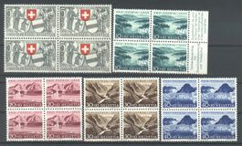 1952, Pro Patria, Viererblöcke, ohne Falz **