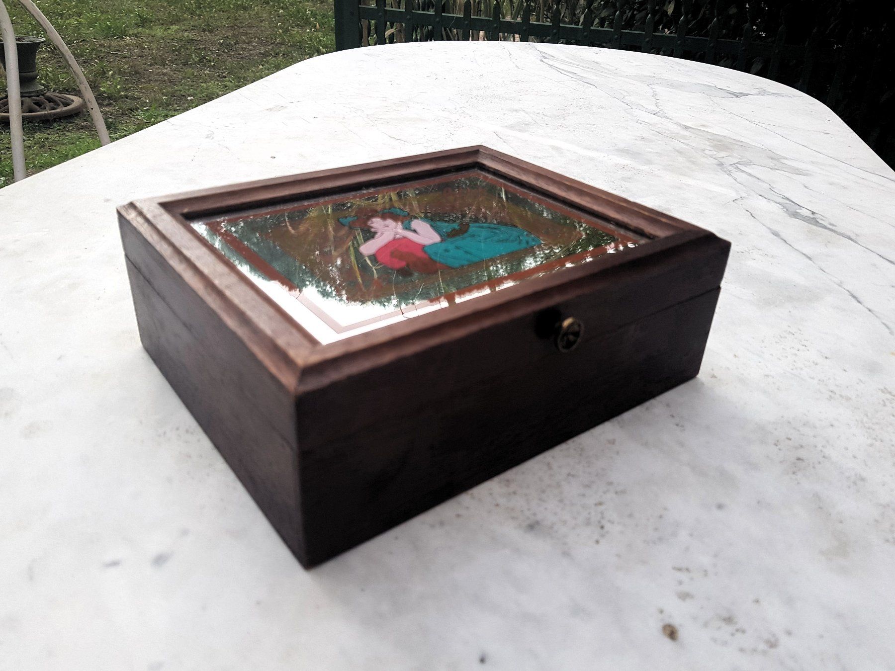 Cassapanche: Schöne Schmukschatulle mit Verspiegeltem Deckel – Usato da Zezikon venduto da Upsetter 1