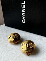 Chanel Gold CC Ohrclips Vintage