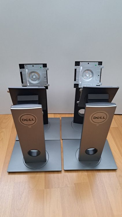4x Dell Monitorständer Fuss Standfuss Drehteller silber grau (Gebraucht ...