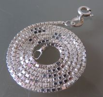 Rhodinierte Silber 925 Venezianer Halskette 40 cm / 1,5 mm
