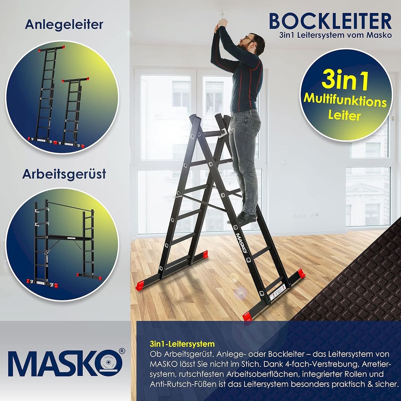 Gerüste: MASKO Profi Alugerüst Schwarz – Neu und originalverpackt aus Bottighofen von zaap 3