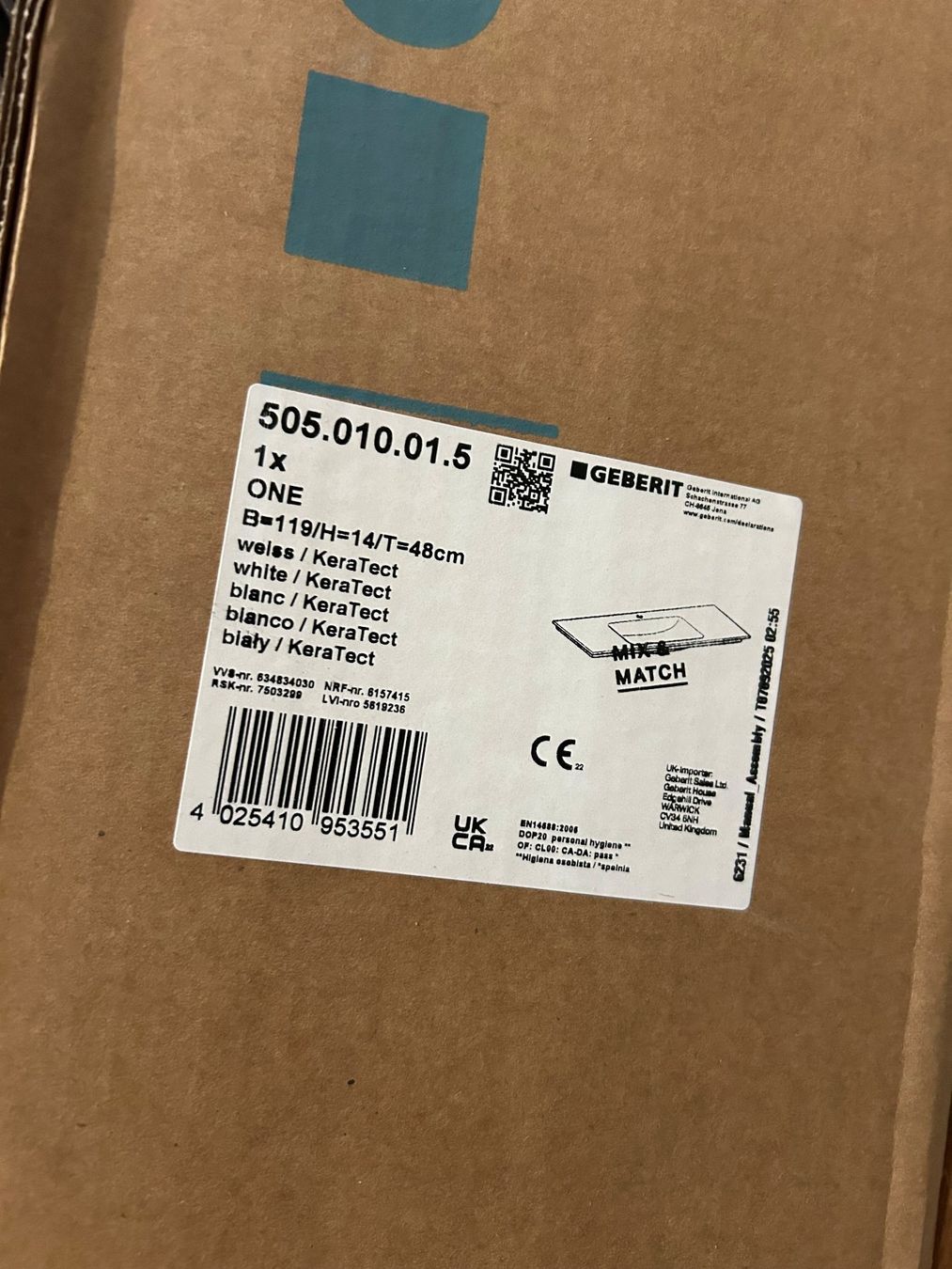 Geberit Mobili per bagno: Möbelwaschtisch Geberit ONE (fabrikneu) – Usato da Holziken venduto da mh3405 1