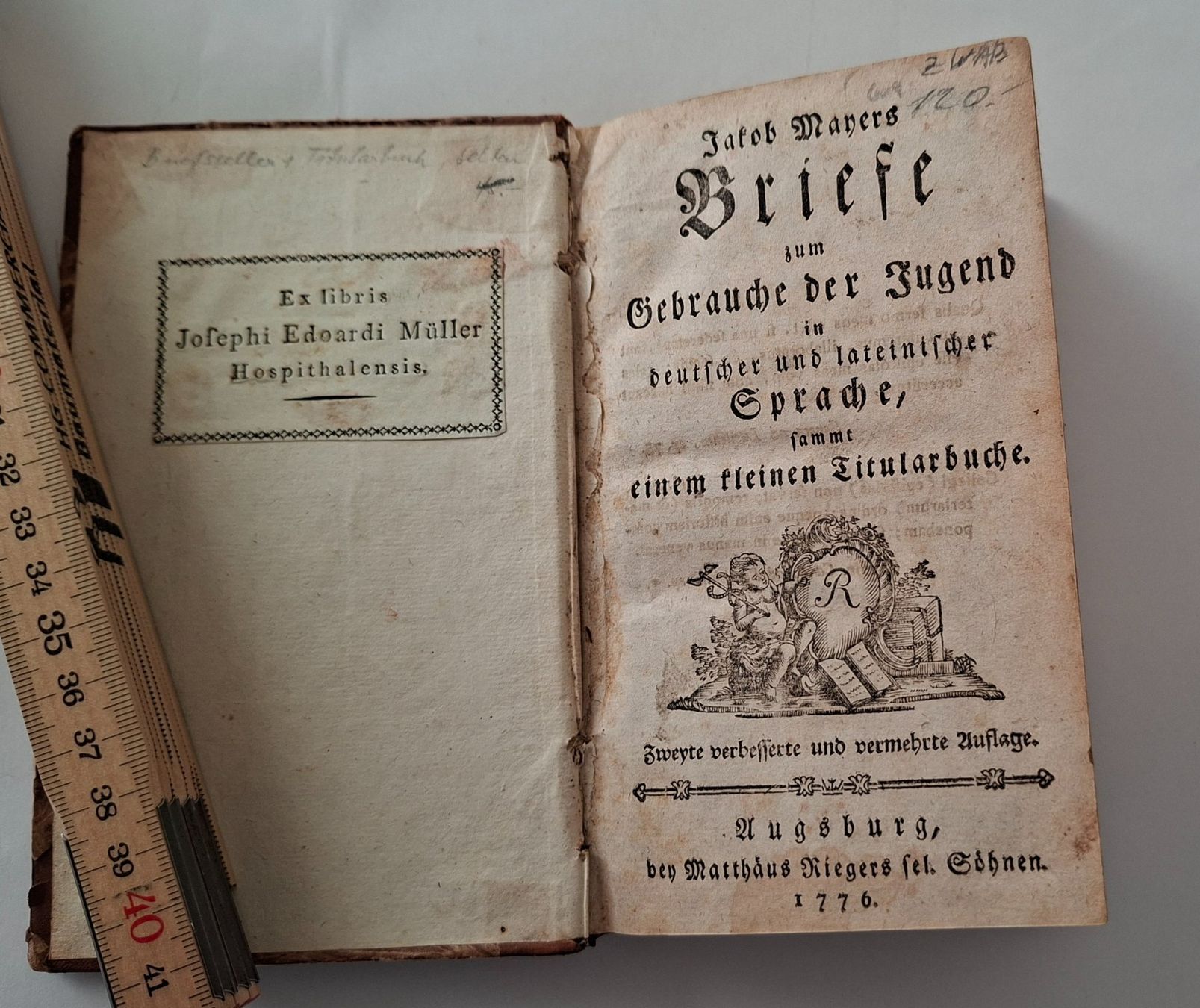Libri: Antikes Buch "Briefe" von Jacob Mayers, 1776! Selten – Usato da Opfikon venduto da Diversamente