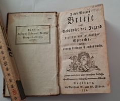 Antikes Buch "Briefe" von Jacob Mayers, 1776! Selten