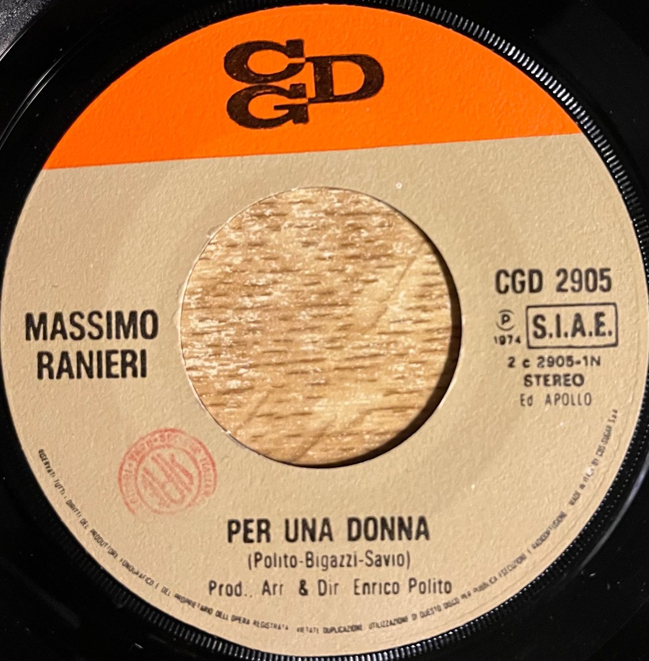 Vinyles: MASSIMO RANIERI - PER UNA DONNA – D'occasion à Bussigny par vinyl-pas-cher 2