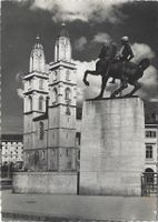284   Z Ü R I C H   Waldmanndenkmal  und  Grossmünster