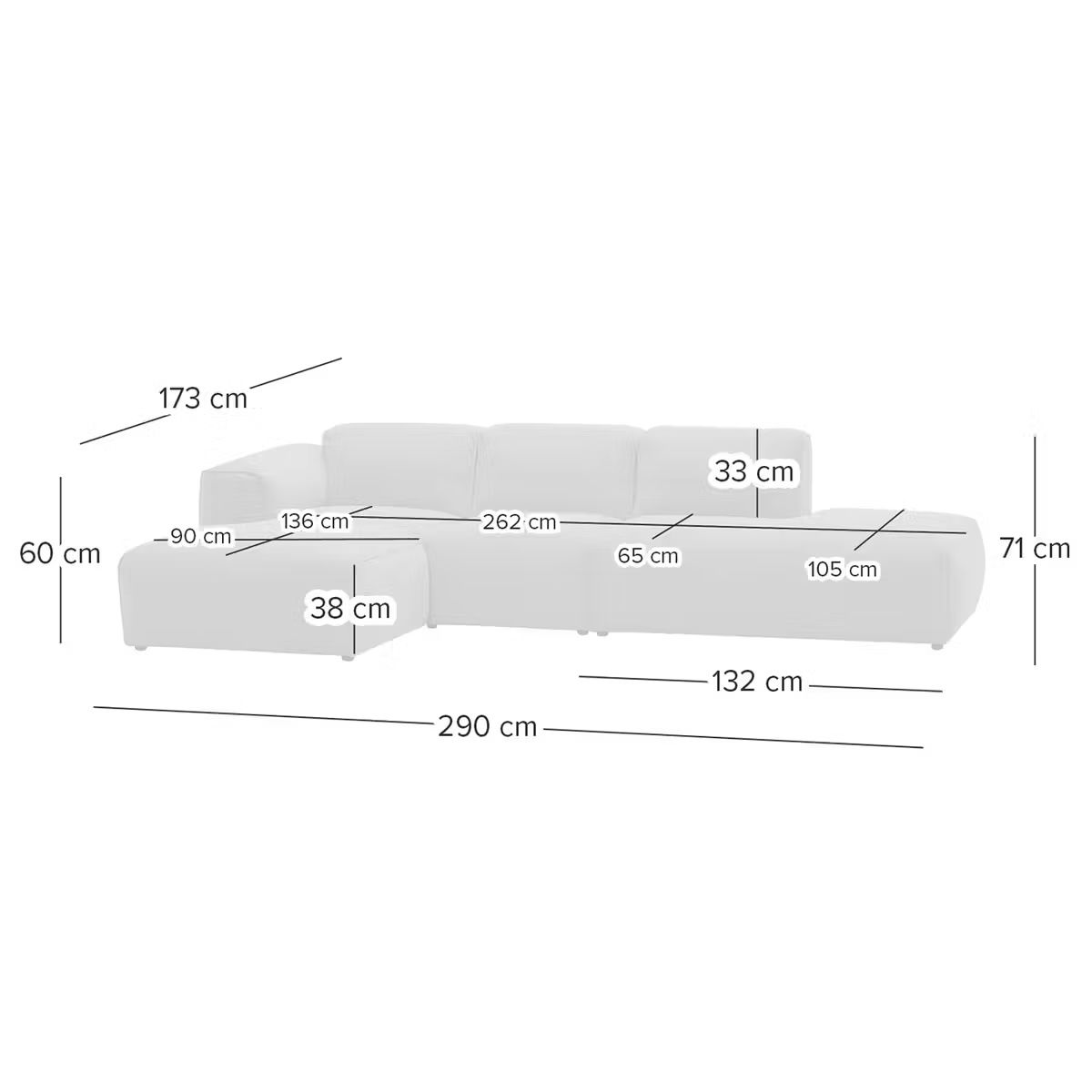 Sofas: Studio Copenhagen Ecksofa Hudson mit Chaiselounge – D'occasion à Hünenberg See par Jji 4