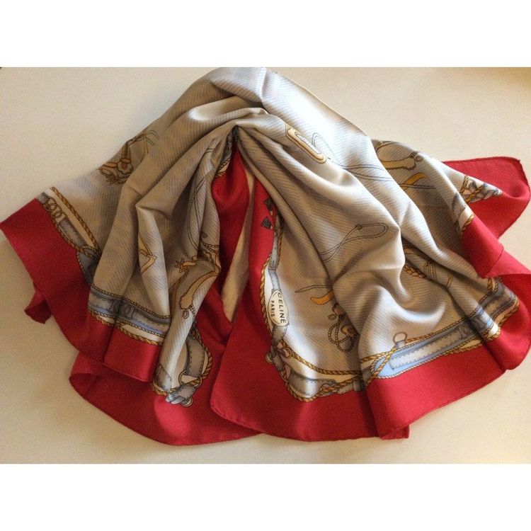 Anneau De Foulard Vintage Céline Paris - En Métal Doré, Occasion