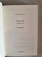 Friedrich Schiller Dramen IV - Wilhelm Tell Gedichte 1999