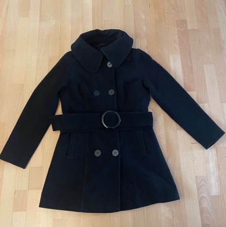 Melrose modischer Kurzmantel mit Gürtel / Grösse 40
