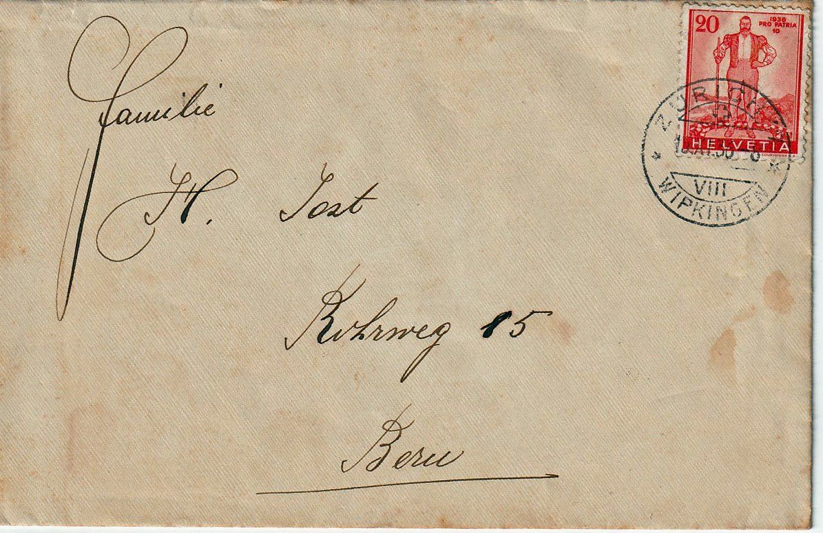 Tutti i francobolli: 1934 Pro Patria W3 auf Brief – Usato da Arlesheim venduto da gaugi43