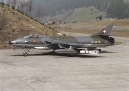 Postcard Swiss AF Hawker Hunter F.Mk.58