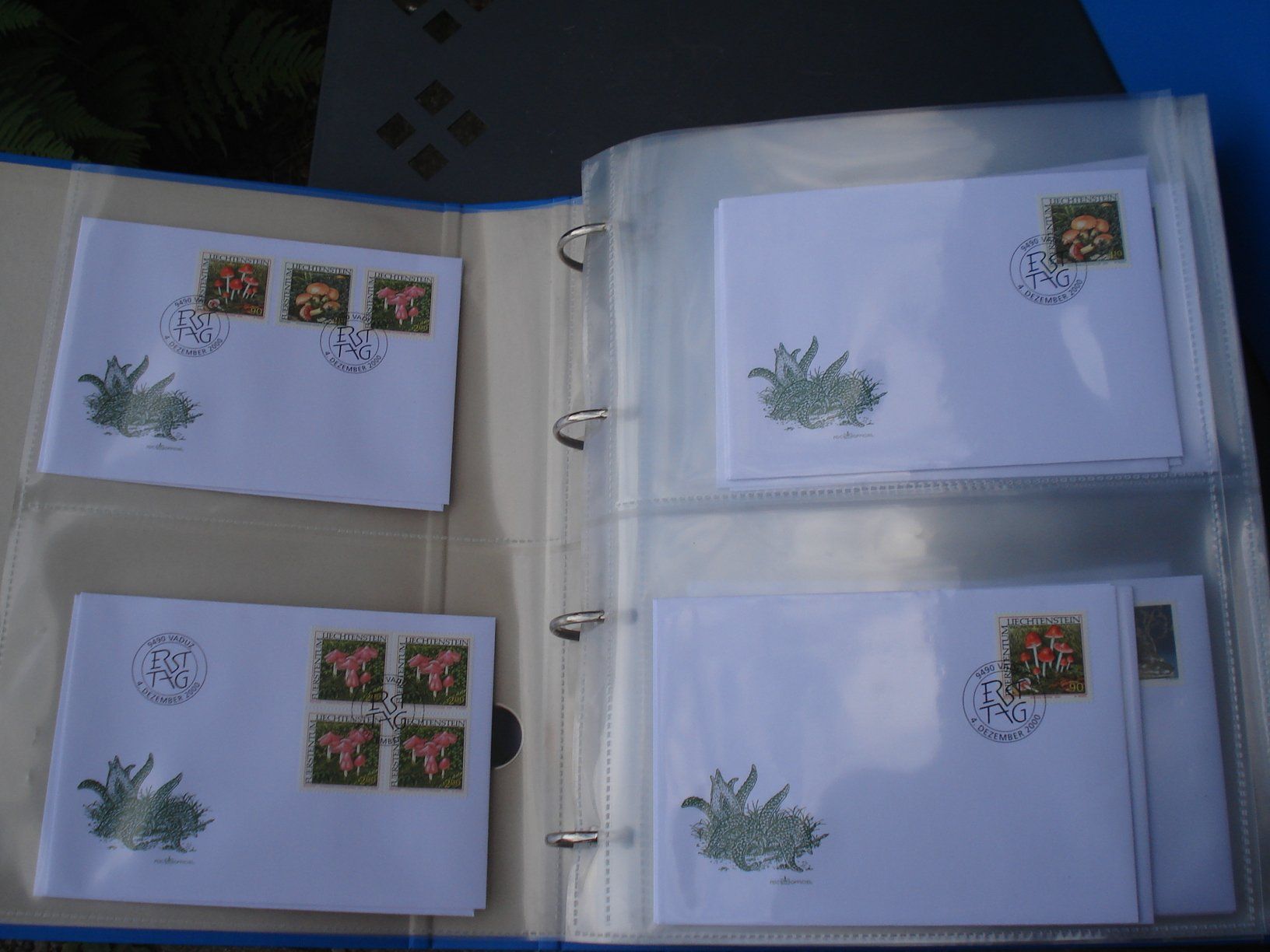 Alle Briefmarken: Ordner mit FDC Liechtenstein, 1985-2000, Satz, Einzel, 4erbl – Gebraucht aus Niederwil AG von morostahu 5
