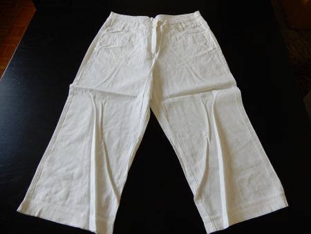 Weisse Sommerhose Culotte, Gr. 36, neuwertig & bequem!