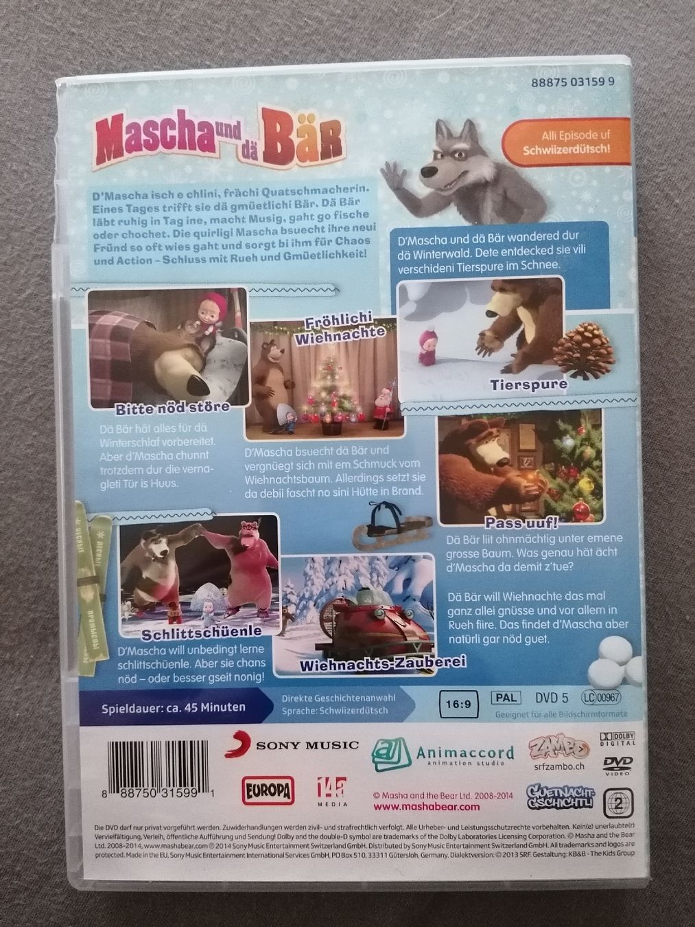 Tutti i DVDs: Mascha und dä Bär in Mundart – Usato da Oberdiessbach venduto da Zwerg82 1
