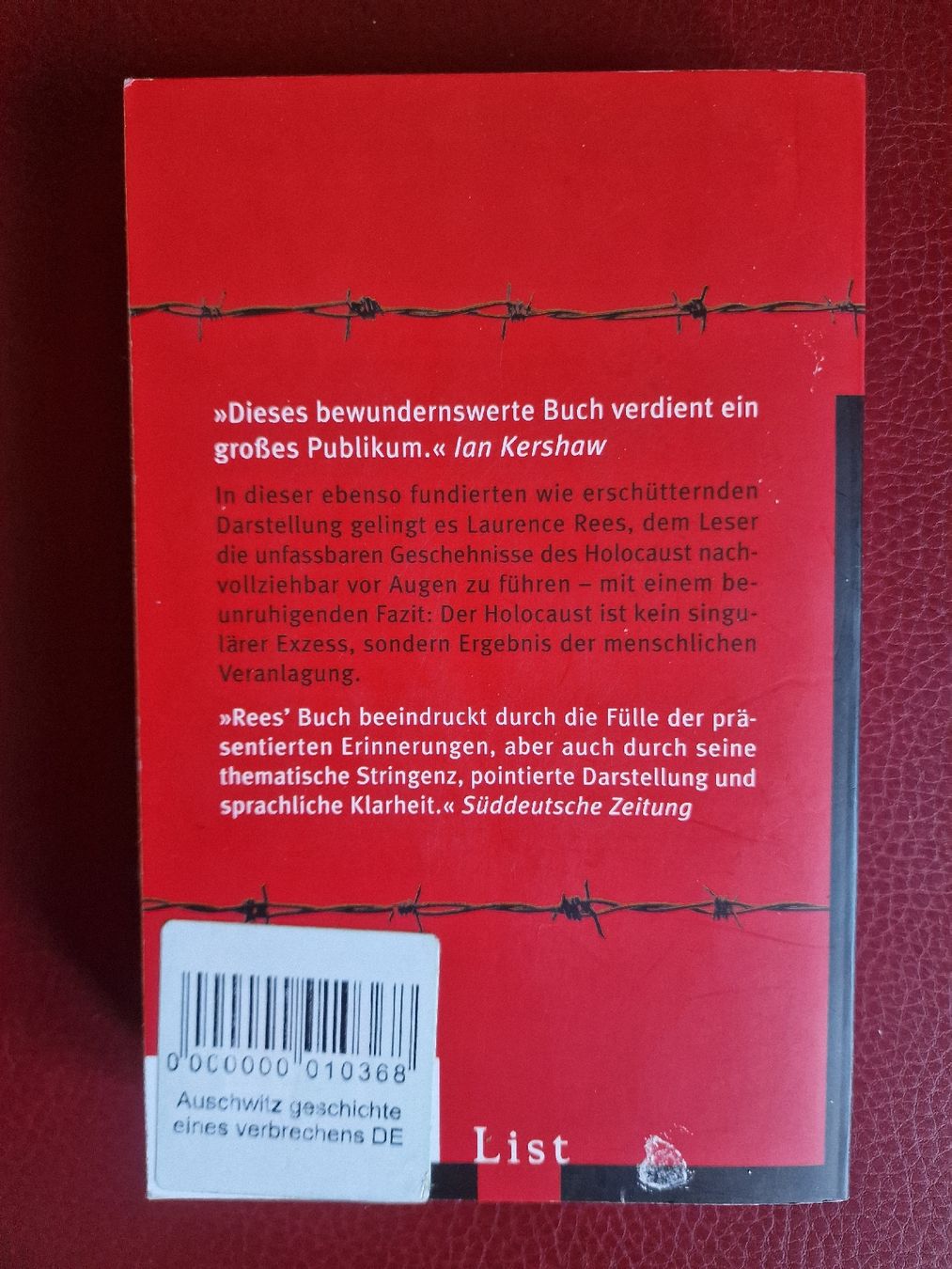 Libri:  Auschwitz Geschichte eines Verbrechens, Laurence Rees – Usato da Spreitenbach venduto da Laloca8 1