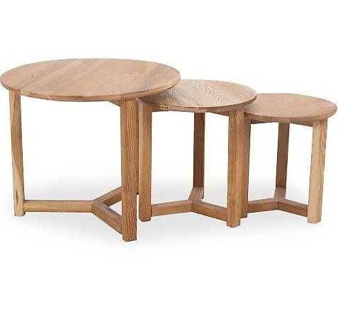 Set di tavolo e panche: Faye Eiche Massivholz Couchtisch 3er Set – Nuovo e nell'imballaggio originale da Lichtensteig venduto da pascalporchet 3