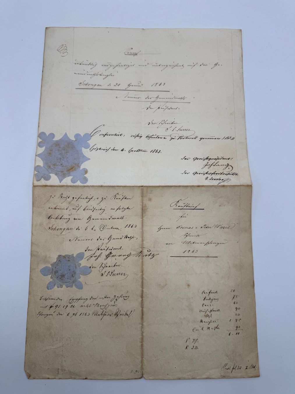 Documenti: Seltenes Dokument  1863 – Usato da Sachseln venduto da BONATI01