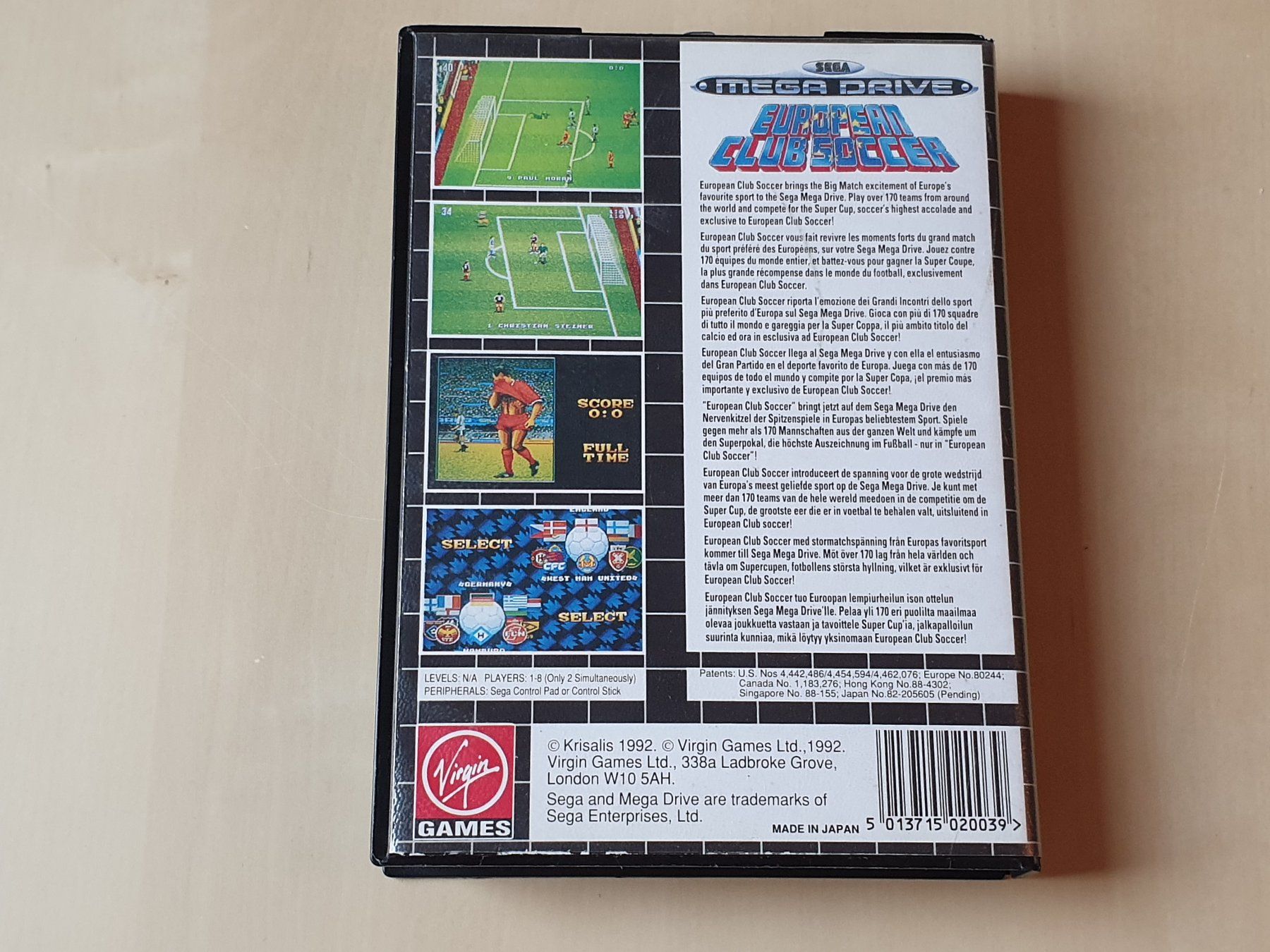 Sega Giochi: European Club Soccer – Usato da Stansstad venduto da collectorsshop 1