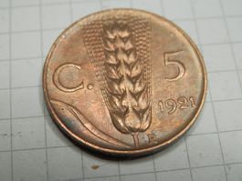 Italien 5 Centesimi, 1921
