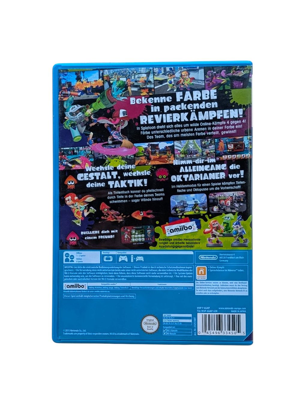 Nintendo Jeux: Splatoon Nintendo Wii U ohne Anleitung – D'occasion à Domat/Ems par IsseldorsShop 1