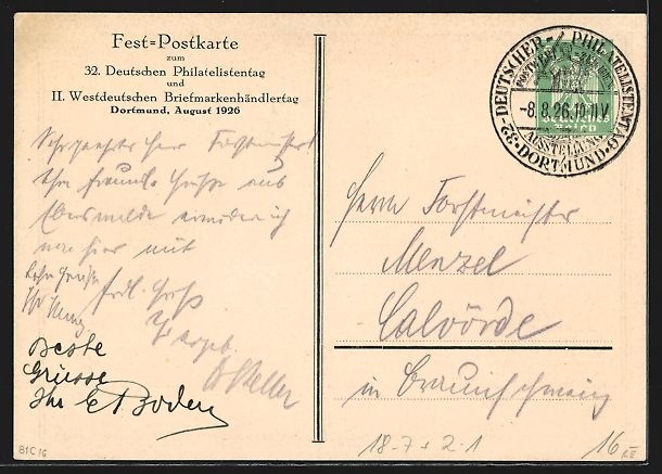 Entiers postaux: Dortmund, Postwertzeichen-Ausstellung 19 – D'occasion à Berlin par bartko-reher 1