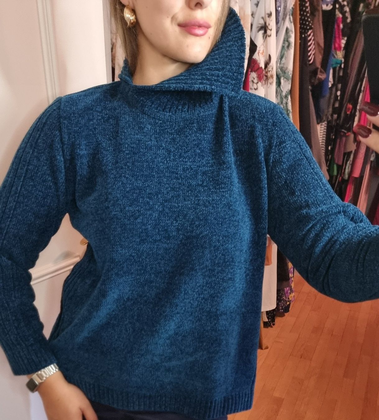 Pullover & Sweatshirts: Kuscheliger Winterpullover, Blau Gr. 40-L – Gebraucht aus Wald ZH von CapLux