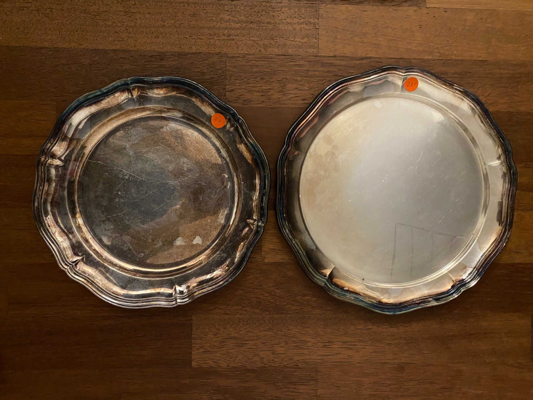 Piatti di portata: 4 Platten/Schale teilweise versilbert – Usato da Birsfelden venduto da edw_2mjn 2