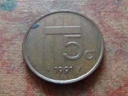 PAYS-BAS  Nederland  5  Cent  1991