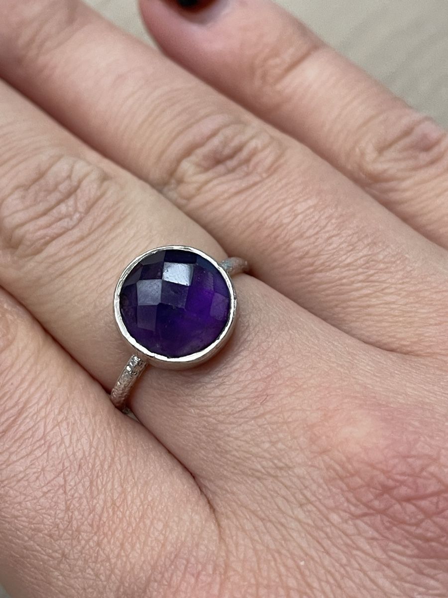 Anelli: Silberring 925 mit Amethyst – Usato da Widen venduto da evce1318