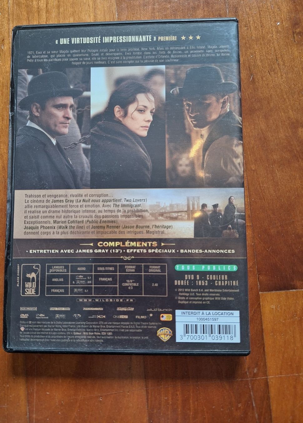 Tous les DVDs: DVD The Immigrant - Marion Cotillard, Joaquin Phoenix – D'occasion à Marly par pau_dn8k 2