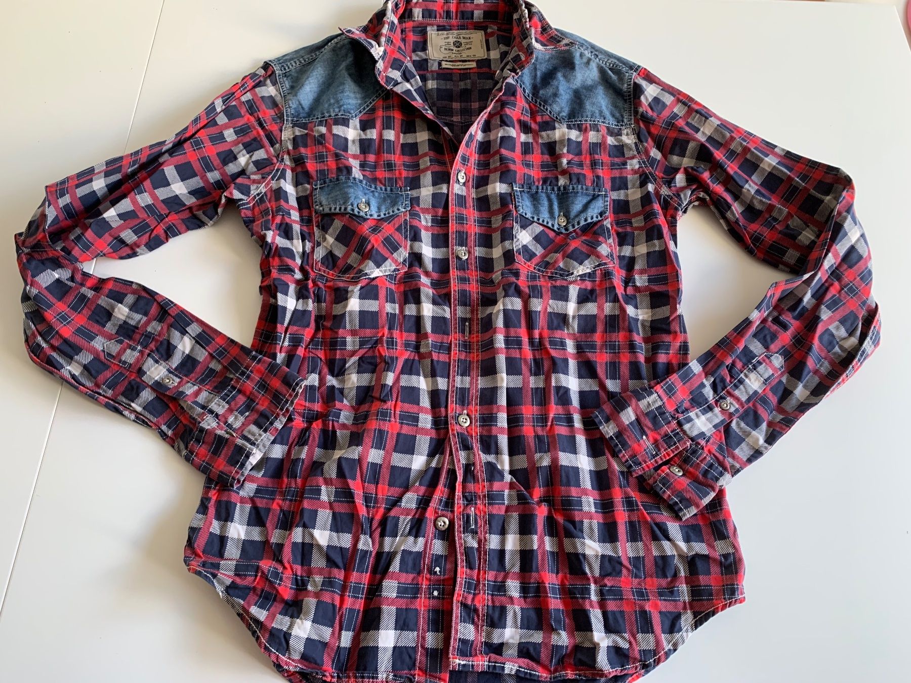 Zara Hemden: ZARA MEN super cooles Hemd/Denim Kariert Gr. M – Gebraucht aus Meiringen von Jackwashere
