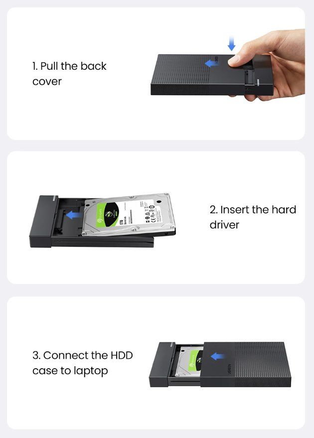 Dischi rigidi: Externes Festplattengehäuse UGREEN USB 3.0 USB-C, 2.5" – Nuovo e nell'imballaggio originale da Romanshorn venduto da pfimex 6